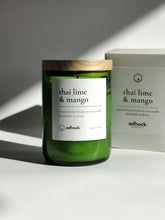 Load image into Gallery viewer, Adhock Thai Lime & Mango Soy Bottle Candle Brown Glass