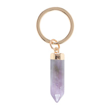 Load image into Gallery viewer, Amethyst Crystal Point Keyring
