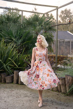 Load image into Gallery viewer, Ariana Orange Floral Swing Dress