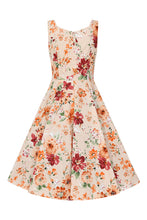 Load image into Gallery viewer, Ariana Orange Floral Swing Dress