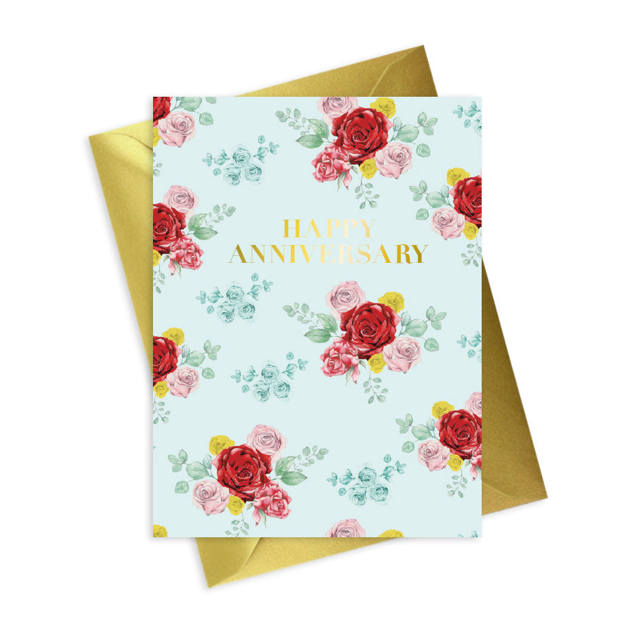 Bright Blooms Happy Anniversary Card
