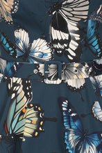 Load image into Gallery viewer, Bambi Teal Butterfly Swing Dress