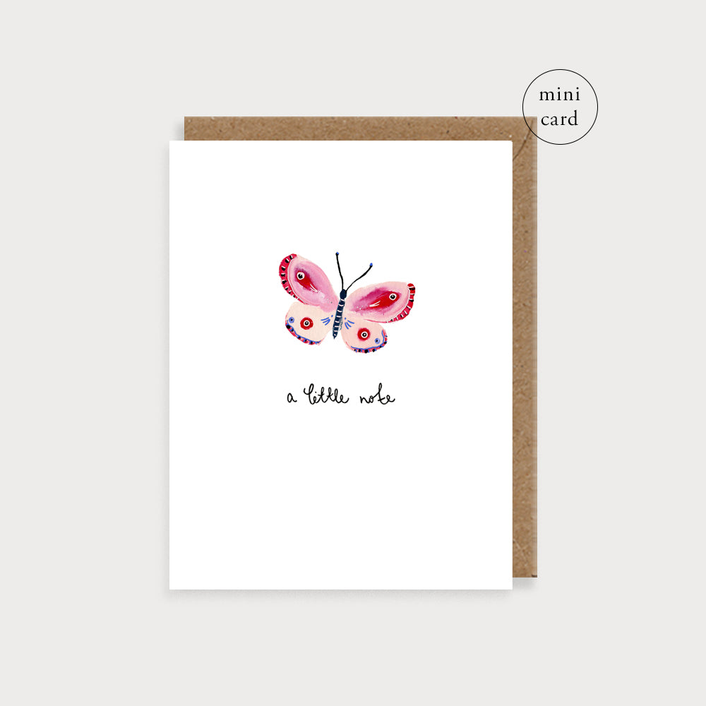 Bijou A Little Note Butterfly Mini Card