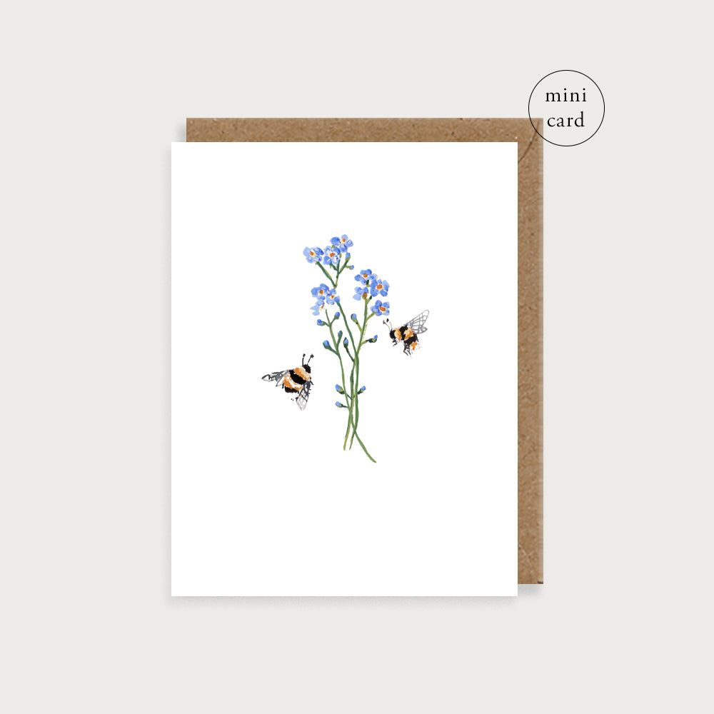 Bijou Bees & Flowers Mini Card