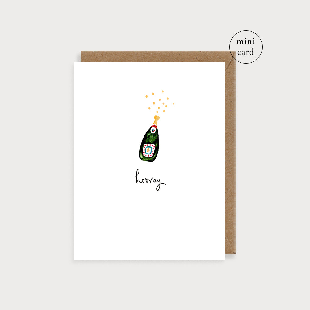 Bijou Champagne Hooray Mini Card