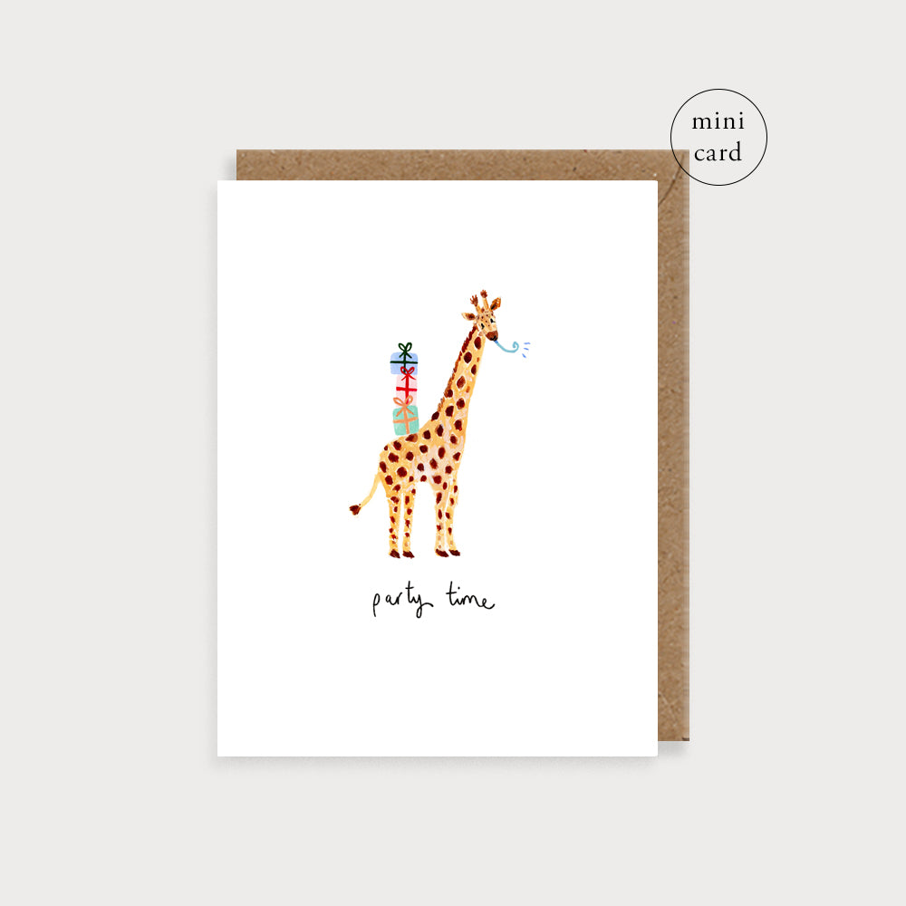 Bijou Giraffe Party Time Mini Card