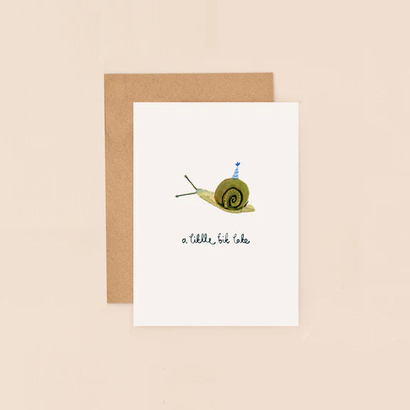 Bijou Little Bit Late Snail Mini Card