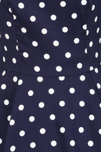 Load image into Gallery viewer, Blakely Blue Polka Dot Swing Dress
