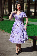 Load image into Gallery viewer, Bonnie Lilac Floral Swing Dress