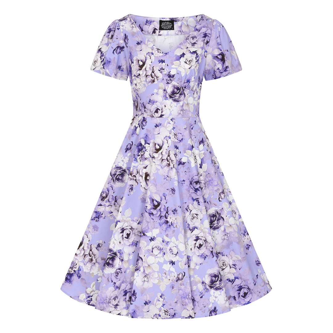 Bonnie Lilac Floral Swing Dress – Aurelie and Rose