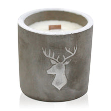 Load image into Gallery viewer, Concrete Soy Candle Stag Whiskey & Woodsmoke