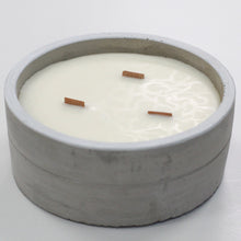 Load image into Gallery viewer, Concrete Soy Candle Triple Wick Crushed Vanilla & Orange