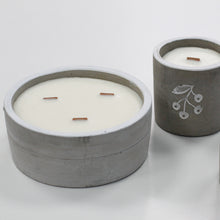 Load image into Gallery viewer, Concrete Soy Candle Triple Wick Crushed Vanilla & Orange