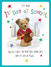 Load image into Gallery viewer, Honeybun First Day At School Card
