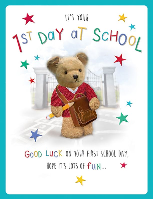 Honeybun First Day At School Card