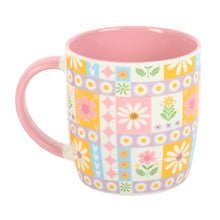 Load image into Gallery viewer, Floral Patchwork Ceramic Mug