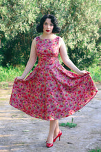 Load image into Gallery viewer, Frankie Pink Floral Swing Dress