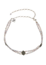Load image into Gallery viewer, Grey Freshwater Pearl &amp; Crystal Choker
