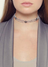 Load image into Gallery viewer, Grey Freshwater Pearl &amp; Crystal Choker

