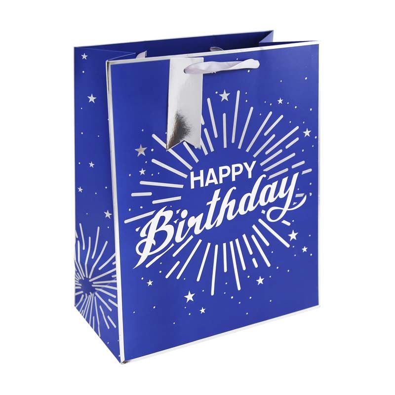 Gift Bag Medium Happy Birthday Starburst