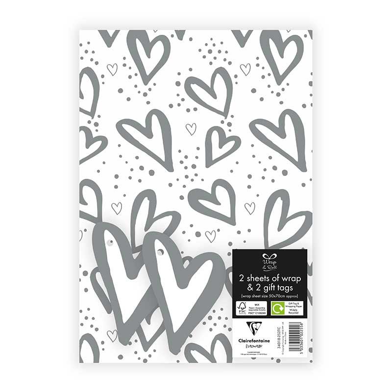 Gift Wrap Pack Love Hearts