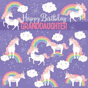 Gill Eggleston Unicorns Granddaughter Birthday Card