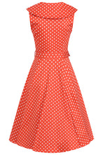 Load image into Gallery viewer, Hannah Red Polka Dot Swing Dress