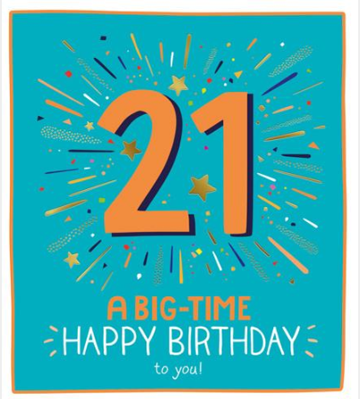 Happy Jackson 21 Big Time Birthday Card