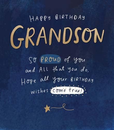 Happy News Happy Birthday Grandson Card