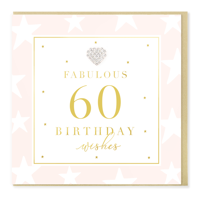 Hearts Designs 60 Fabulous Birthday Card