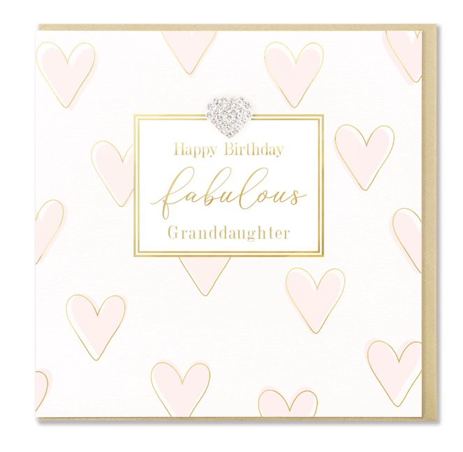 Hearts Designs Birthday Fabulous Granddaughter Card