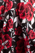Load image into Gallery viewer, Hepburn Red Rose Swing Dress
