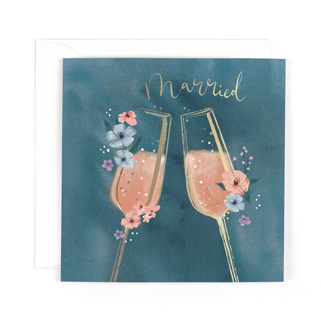 Madeleine Just Married Glasses Card