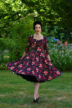 Load image into Gallery viewer, Margot Autumn Floral Swing Dress