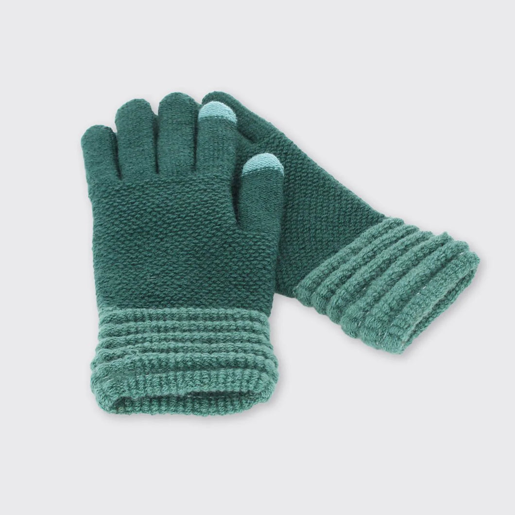 Millie Mae Knitted Gloves Teal