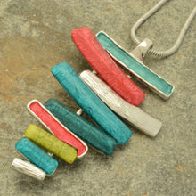 Load image into Gallery viewer, Miss Milly Layered Mix Necklace Pink & Teal
