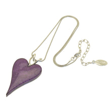Load image into Gallery viewer, Miss Milly Purple Resin Heart Necklace
