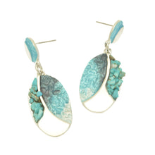 Load image into Gallery viewer, Miss Milly Turquoise Oval Stone Earrings