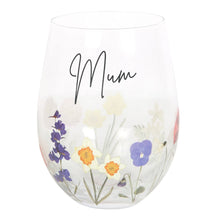Load image into Gallery viewer, Mum Floral Stemless Glass