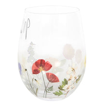 Load image into Gallery viewer, Mum Floral Stemless Glass