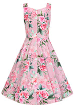 Load image into Gallery viewer, Nellie Pink Floral Swing Dress
