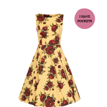 Load image into Gallery viewer, Orla Yellow Floral Swing Dress