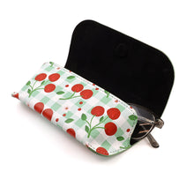 Load image into Gallery viewer, POM Cherry & Gingham Recycled Leather Glasses Case