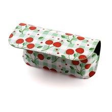 Load image into Gallery viewer, POM Cherry & Gingham Recycled Leather Glasses Case