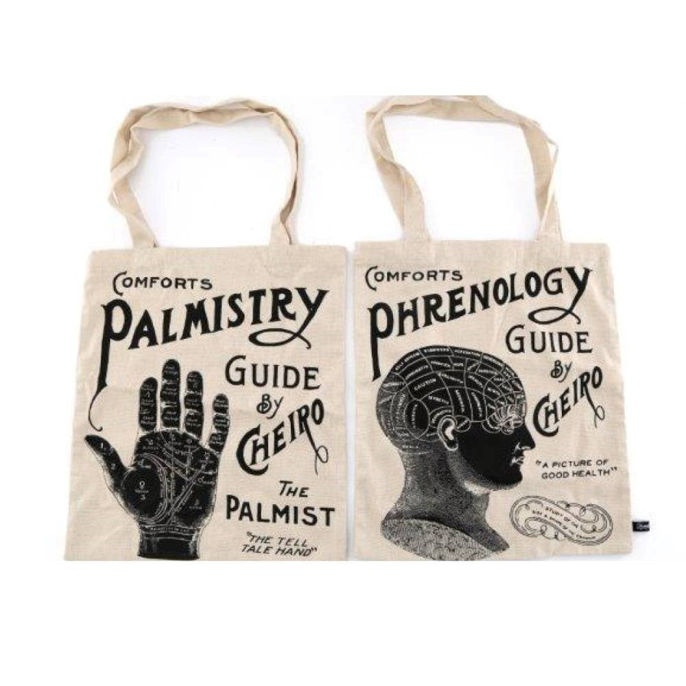 Palmistry & Phrenology Tote Bags
