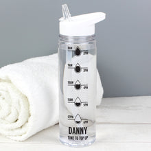 Load image into Gallery viewer, Personalised Hydration Tracker Water Bottle Black
