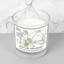 Load image into Gallery viewer, Personalised Map Candle Jar Present Day
