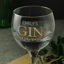 Load image into Gallery viewer, Personalised Gin Balloon Glass
