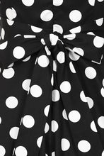 Load image into Gallery viewer, Priscilla Black Polka Dot Swing Dress