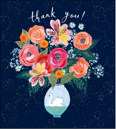 Proper Mail Flower Vase Thank You Card